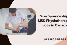 Visa Sponsorships MSK Physiotherapist Jobs in Canada