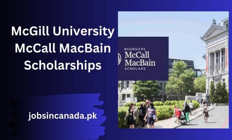 McGill University McCall MacBain Scholarships