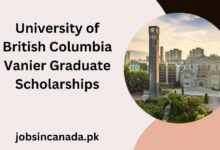 University of British Columbia Vanier Graduate Scholarships