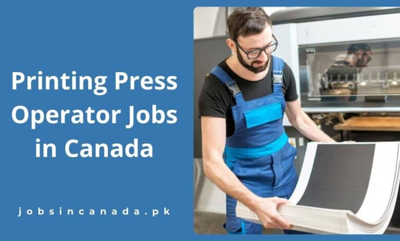 Printing Press Operator Jobs in Canada